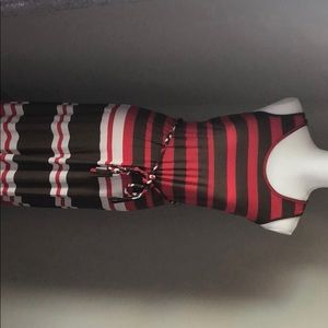 Striped racer-back maxi dress